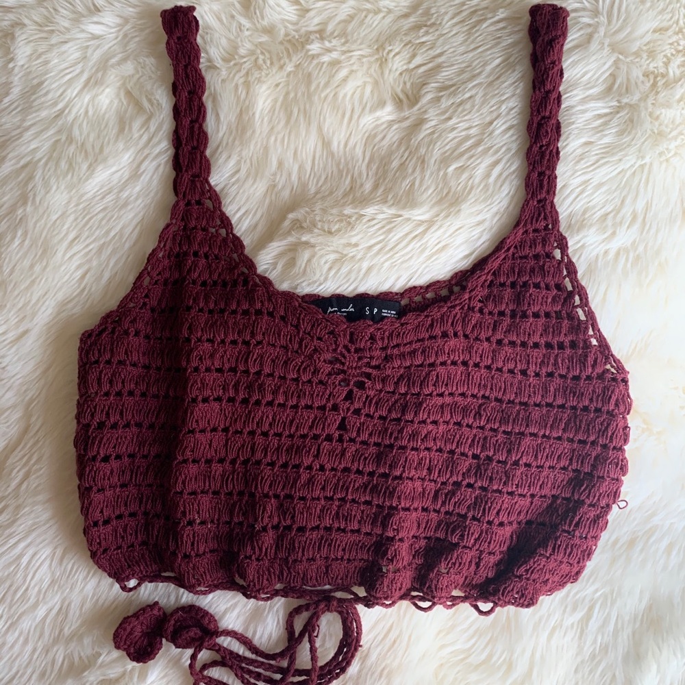 Urban Outfitters Maroon Knit Tank Top